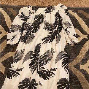 Tropical Off the Shoulder Sundress